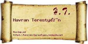 Havran Terestyén névjegykártya